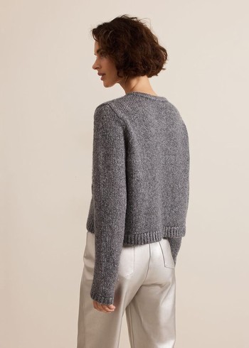 Phase Eight Eden Sequinted Knitwear Grey Canada | PYKMSR-817